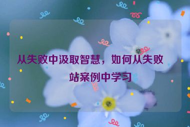 從失敗中汲取智慧，如何從失敗網(wǎng)站案例中學習