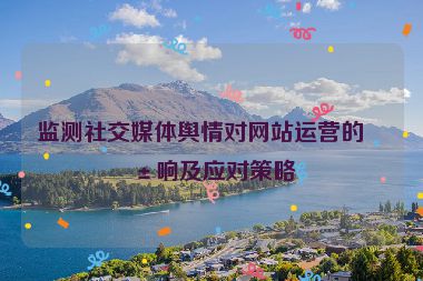 監(jiān)測社交媒體輿情對網(wǎng)站運營的影響及應(yīng)對策略