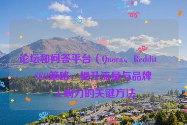 論壇和問答平臺(tái)（Quora、Reddit）SEO策略，提升流量與品牌影響力的關(guān)鍵方法