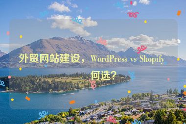外貿(mào)網(wǎng)站建設(shè)，WordPress vs Shopify 如何選？