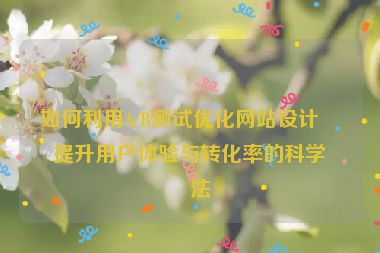 如何利用A/B測(cè)試優(yōu)化網(wǎng)站設(shè)計(jì)？提升用戶體驗(yàn)與轉(zhuǎn)化率的科學(xué)方法