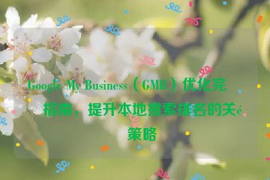Google My Business（GMB）優(yōu)化完整指南，提升本地搜索排名的關(guān)鍵策略