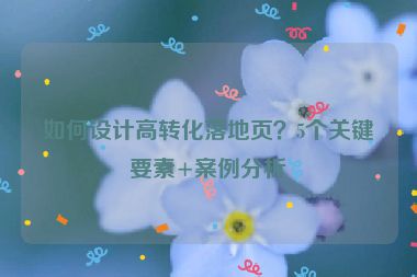 如何設(shè)計(jì)高轉(zhuǎn)化落地頁？5個(gè)關(guān)鍵要素+案例分析