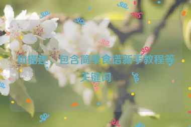 和描述，包含簡(jiǎn)單食譜新手教程等關(guān)鍵詞