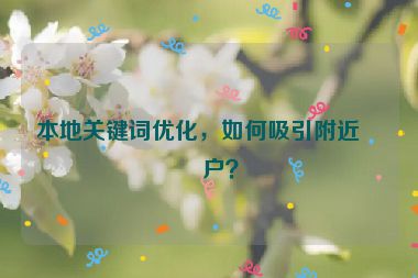 本地關(guān)鍵詞優(yōu)化，如何吸引附近客戶？