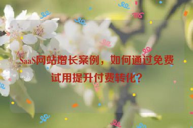 SaaS網(wǎng)站增長(zhǎng)案例，如何通過(guò)免費(fèi)試用提升付費(fèi)轉(zhuǎn)化？
