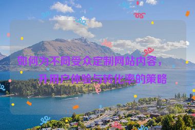 如何為不同受眾定制網(wǎng)站內(nèi)容，提升用戶體驗與轉(zhuǎn)化率的策略