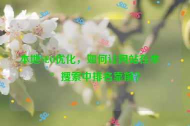 本地SEO優(yōu)化，如何讓網(wǎng)站在本地搜索中排名靠前？