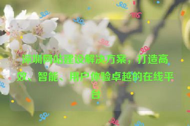 深圳網(wǎng)站建設(shè)解決方案，打造高效、智能、用戶體驗(yàn)卓越的在線平臺(tái)