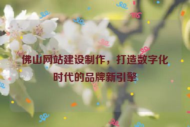 佛山網(wǎng)站建設制作，打造數(shù)字化時代的品牌新引擎