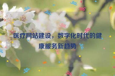 醫(yī)療網(wǎng)站建設(shè)，數(shù)字化時代的健康服務(wù)新趨勢