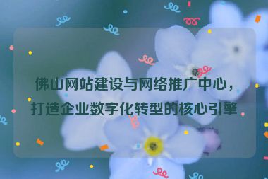 佛山網(wǎng)站建設(shè)與網(wǎng)絡(luò)推廣中心，打造企業(yè)數(shù)字化轉(zhuǎn)型的核心引擎