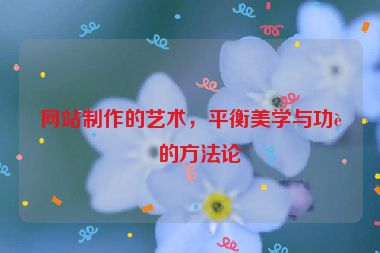 網(wǎng)站制作的藝術(shù)，平衡美學(xué)與功能的方法論