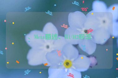 、Meta描述、H1/H2標(biāo)簽