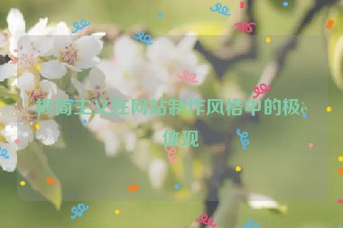 極簡主義在網(wǎng)站制作風(fēng)格中的極致體現(xiàn)