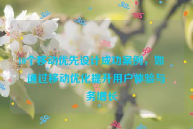10個(gè)移動(dòng)優(yōu)先設(shè)計(jì)成功案例，如何通過(guò)移動(dòng)優(yōu)化提升用戶(hù)體驗(yàn)與業(yè)務(wù)增長(zhǎng)