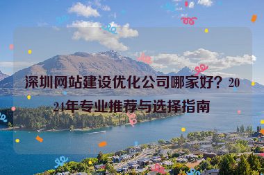 深圳網(wǎng)站建設(shè)優(yōu)化公司哪家好？2024年專(zhuān)業(yè)推薦與選擇指南