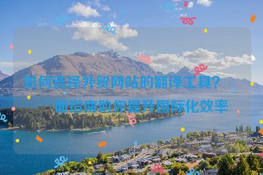 如何選擇外貿(mào)網(wǎng)站的翻譯工具？全面指南助你提升國際化效率