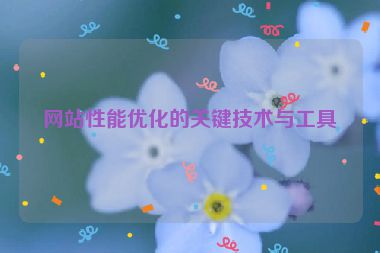 網(wǎng)站性能優(yōu)化的關(guān)鍵技術(shù)與工具