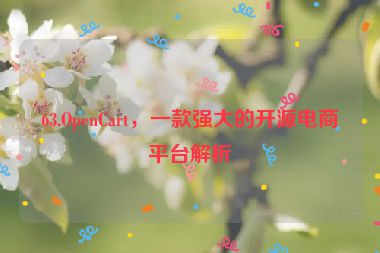 63.OpenCart，一款強大的開源電商平臺解析