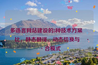 多語(yǔ)言網(wǎng)站建設(shè)的3種技術(shù)方案對(duì)比，靜態(tài)翻譯、動(dòng)態(tài)切換與混合模式