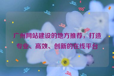 廣州網(wǎng)站建設(shè)的地方推薦，打造專業(yè)、高效、創(chuàng)新的在線平臺(tái)