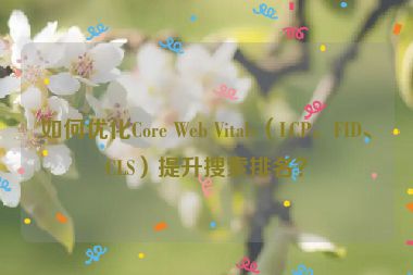 如何優(yōu)化Core Web Vitals（LCP、FID、CLS）提升搜索排名？