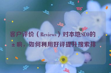 客戶評(píng)價(jià)（Reviews）對(duì)本地SEO的影響，如何利用好評(píng)提升搜索排名