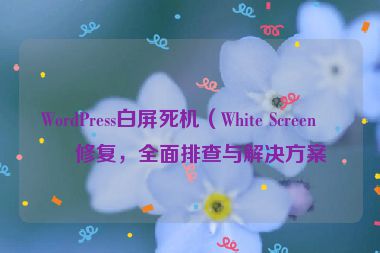 WordPress白屏死機(jī)（White Screen）修復(fù)，全面排查與解決方案