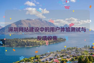 深圳網(wǎng)站建設中的用戶體驗測試與反饋收集