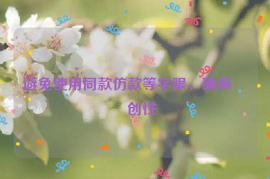 避免使用同款仿款等字眼，確保原創(chuàng)性