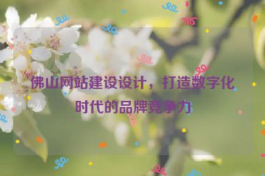 佛山網(wǎng)站建設(shè)設(shè)計(jì)，打造數(shù)字化時(shí)代的品牌競(jìng)爭(zhēng)力