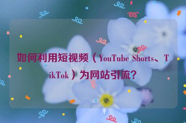 如何利用短視頻（YouTube Shorts、TikTok）為網(wǎng)站引流？