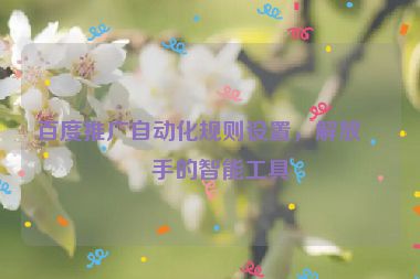 百度推廣自動化規(guī)則設(shè)置，解放雙手的智能工具